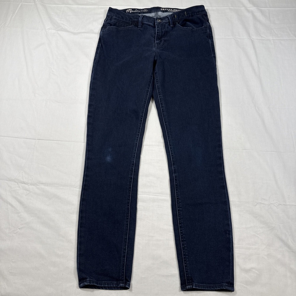 JEANS SKINNY ANKLE Madewell Women's 28 High Rise  Blue Denim Closet Staple